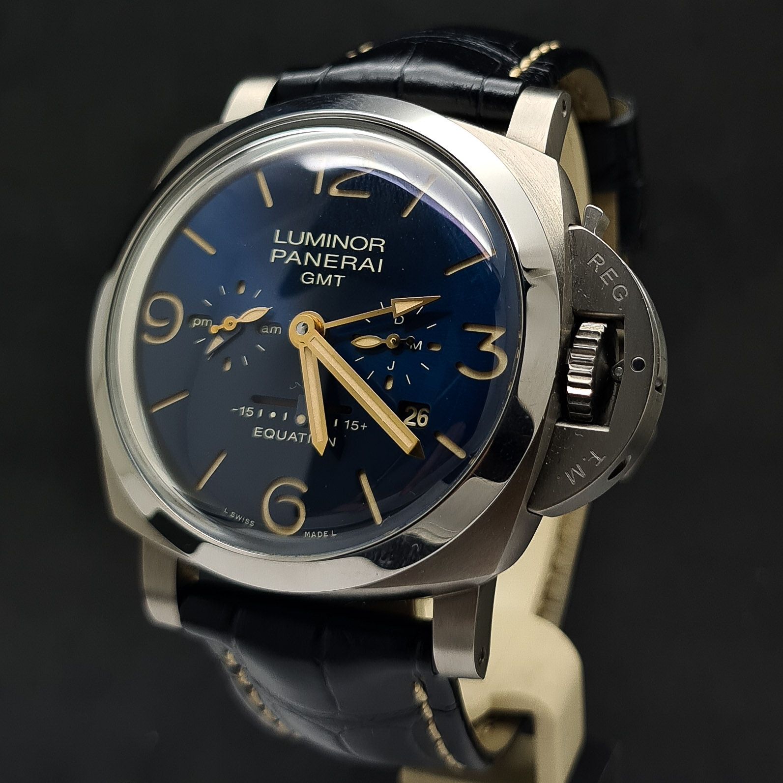 PANERAI LUMINOR 1950 8 DAYS GMT EQUATION OF TIME