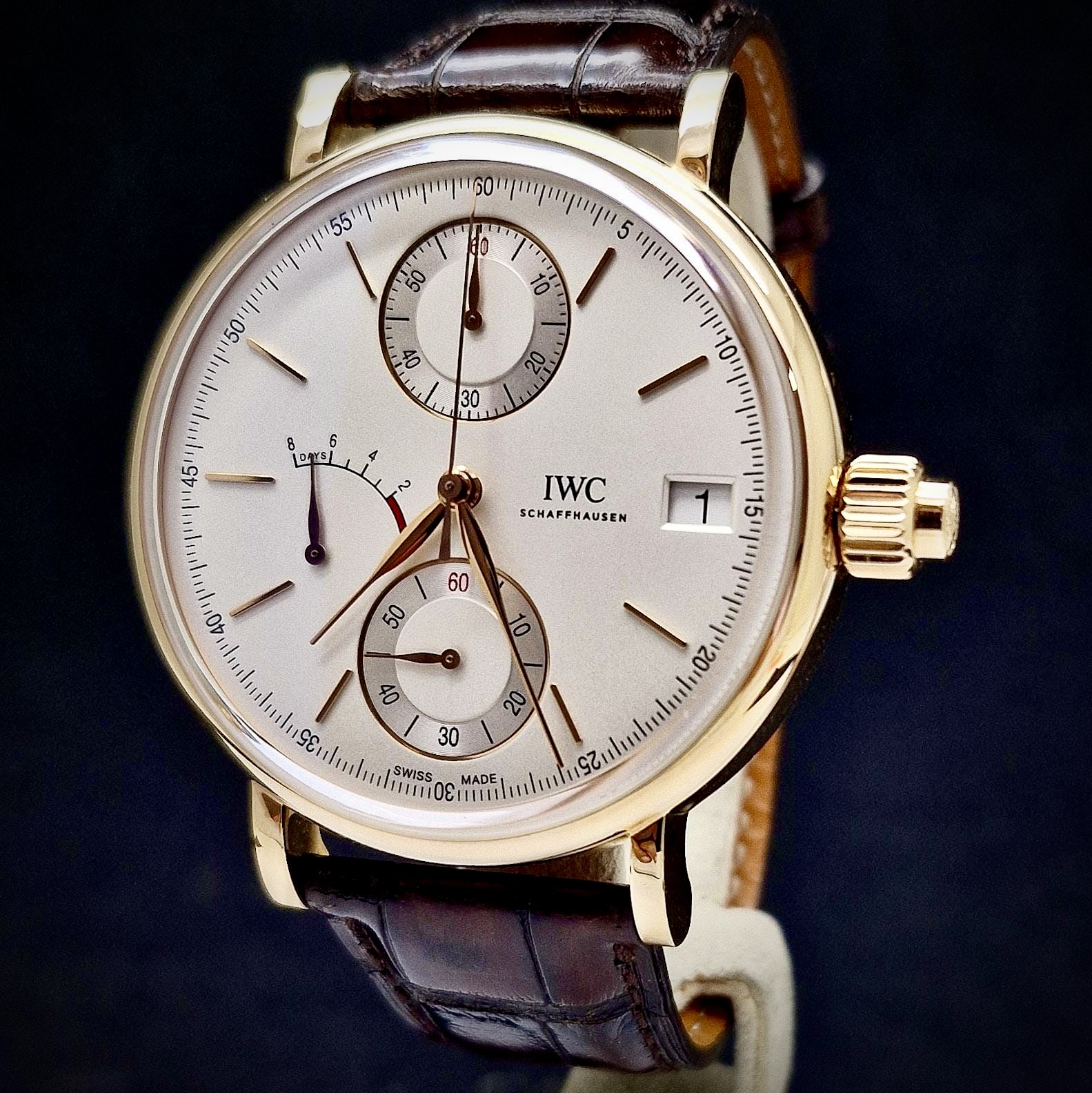 IWC PORTOFINO POWER RESERVE 8 DAYS MONOPUSHER