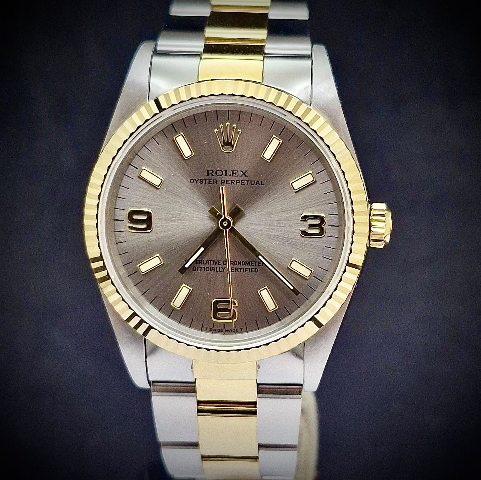 ROLEX OYSTER PERPETUAL GOLD & STEEL 34