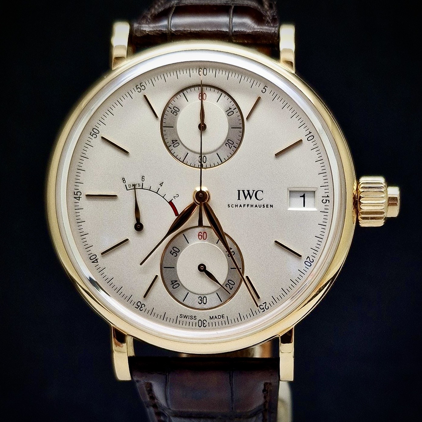 IWC PORTOFINO POWER RESERVE 8 DAYS MONOPUSHER