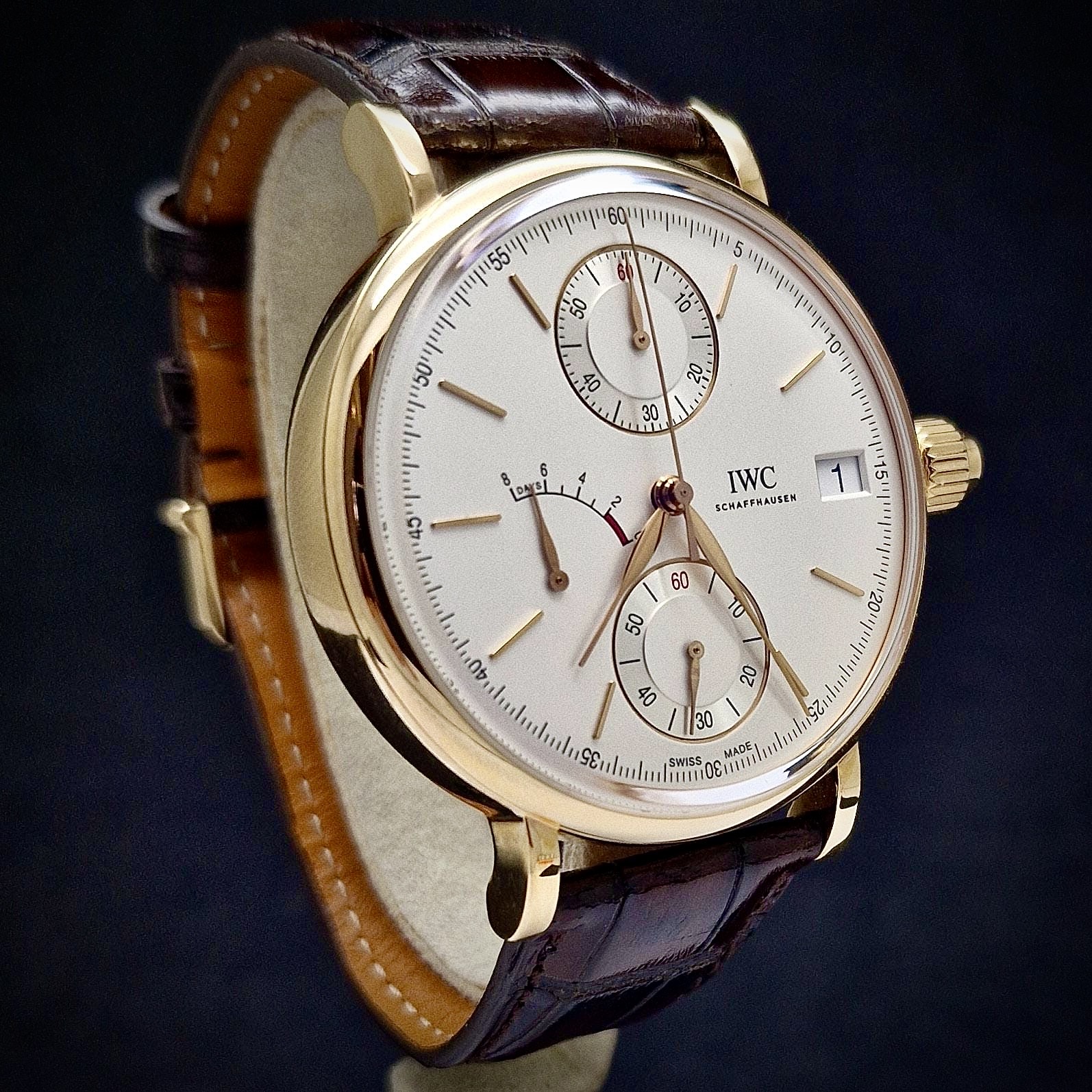 IWC PORTOFINO POWER RESERVE 8 DAYS MONOPUSHER